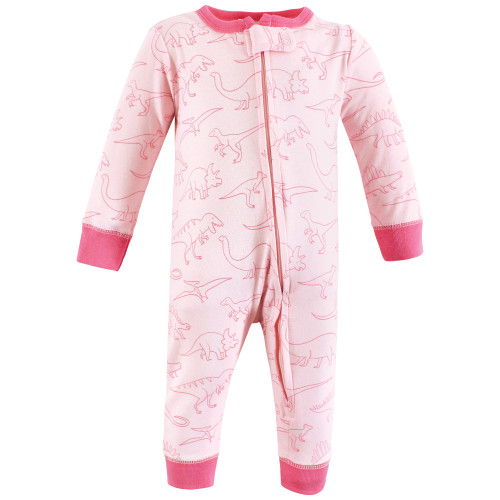 Hudson Baby Cotton Sleep and Play, Girl Dino