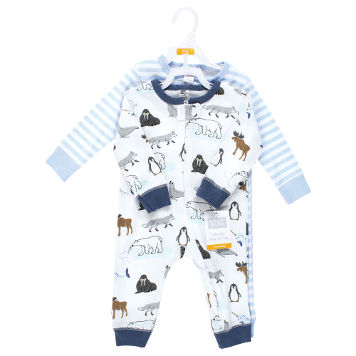 Hudson Baby Cotton Sleep and Play, Arctic Animals