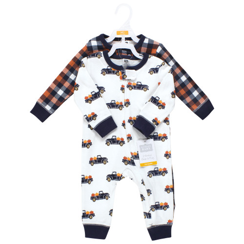 Hudson Baby Cotton Sleep and Play, Pumpkin Truck