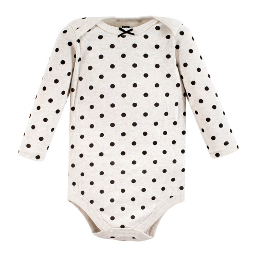 Hudson Baby Cotton Long-Sleeve Bodysuits, Cinnamon Pink Prints 7-Pack