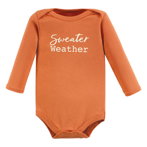 Hudson Baby Cotton Long-Sleeve Bodysuits, Happy Fall 7-Pack
