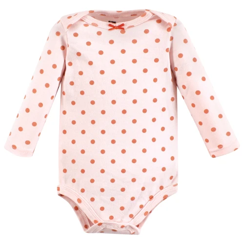 Hudson Baby Cotton Long-Sleeve Bodysuits, Fall Squirrel 3-Pack