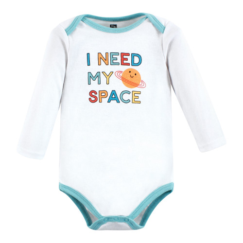 Hudson Baby Cotton Long-Sleeve Bodysuits, Happy Planets 3-Pack