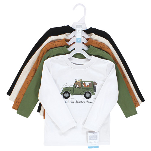 Hudson Baby Long Sleeve T-Shirts, Animal Adventure