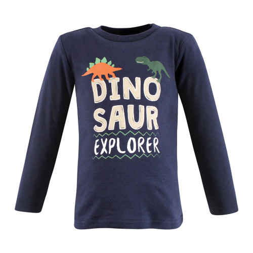 Hudson Baby Long Sleeve T-Shirts, Dino Truck Robot