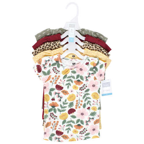Hudson Baby Short Sleeve T-Shirts, Fall Botanical