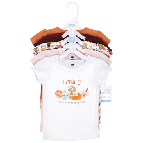 Hudson Baby Short Sleeve T-Shirts, Fall Pumpkin Spice