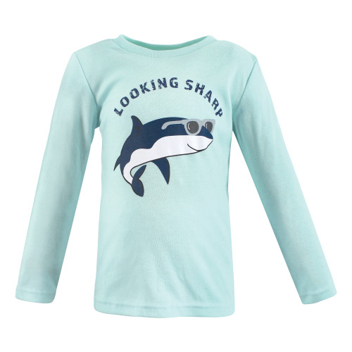 Hudson Baby Long Sleeve T-Shirts, Solar System Shark