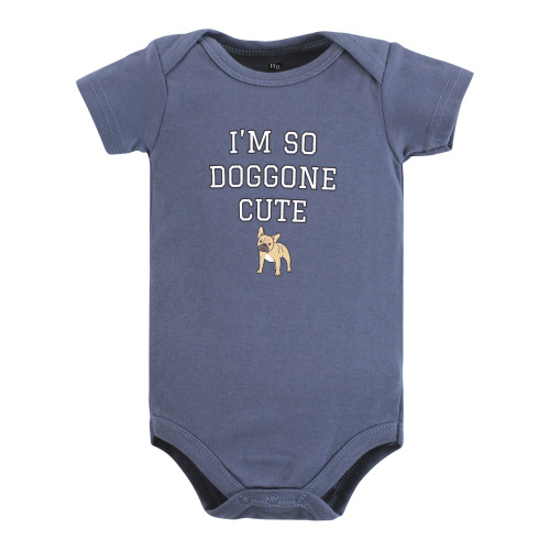 Hudson Baby Cotton Bodysuits, Boy Dogs