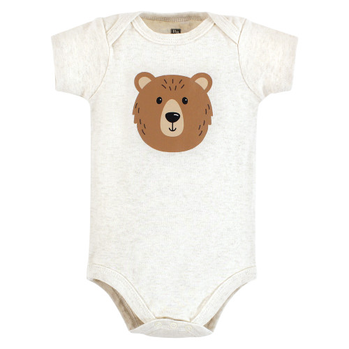 Hudson Baby Cotton Bodysuits, Brown Bear
