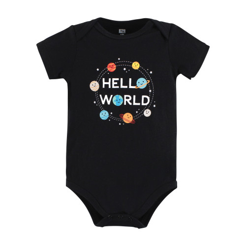 Hudson Baby Cotton Bodysuits, Happy Planets