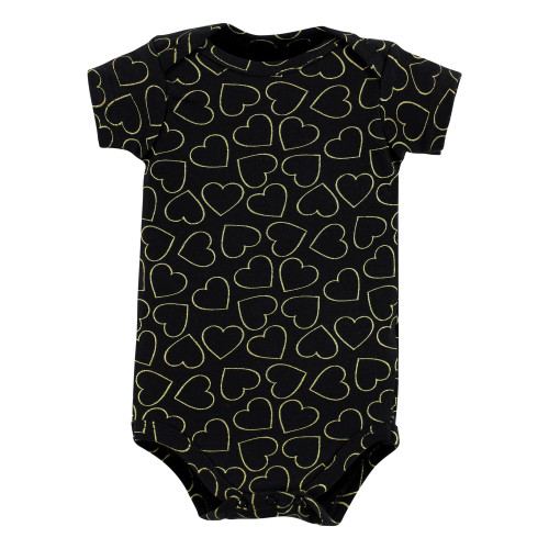 Hudson Baby Cotton Bodysuits, Girl Mommy Red Black 5Pk