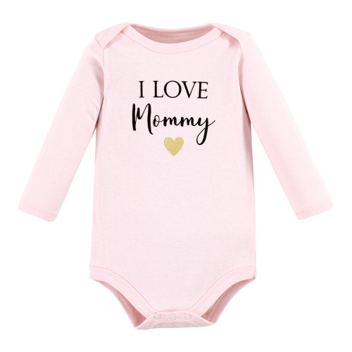 Hudson Baby Cotton Long-Sleeve Bodysuits, Girl Mommy 5-Pack