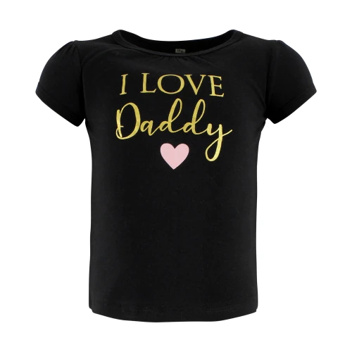 Hudson Baby Short Sleeve T-Shirts, Girl Daddy
