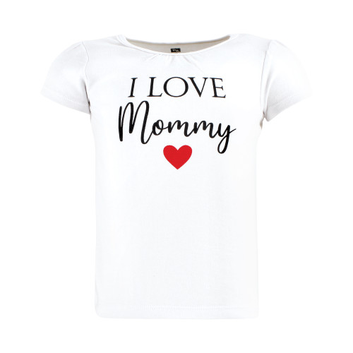 Hudson Baby Short Sleeve T-Shirts, Girl Mommy Red Black