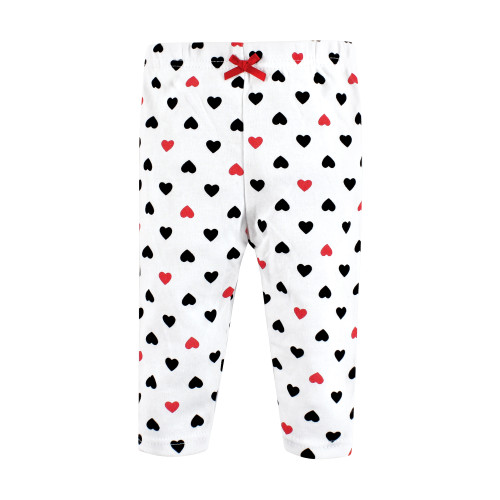 Hudson Baby Cotton Bodysuit and Pant Set, Girl Daddy Red Black