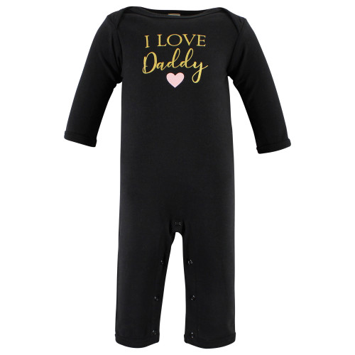 Hudson Baby Cotton Coveralls, Girl Daddy