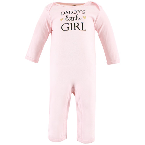 Hudson Baby Cotton Coveralls, Girl Daddy