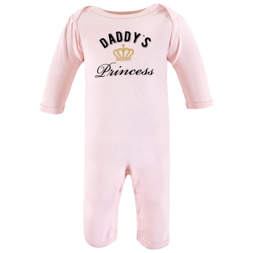 Hudson Baby Cotton Coveralls, Daddys Princess