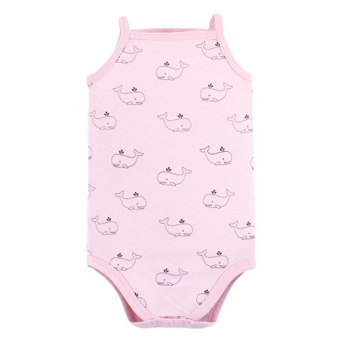 Hudson Baby Cotton Sleeveless Bodysuits, Whaley Cute Girl