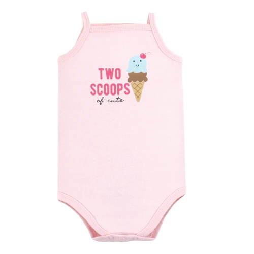 Hudson Baby Cotton Sleeveless Bodysuits, Girl Ice Cream Truck