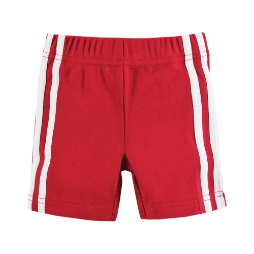 Hudson Baby Shorts Bottoms 4-Pack, Red Black