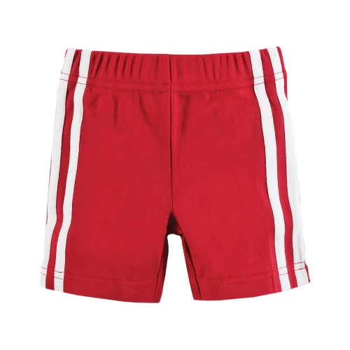Hudson Baby Shorts Bottoms 4-Pack, Red Navy