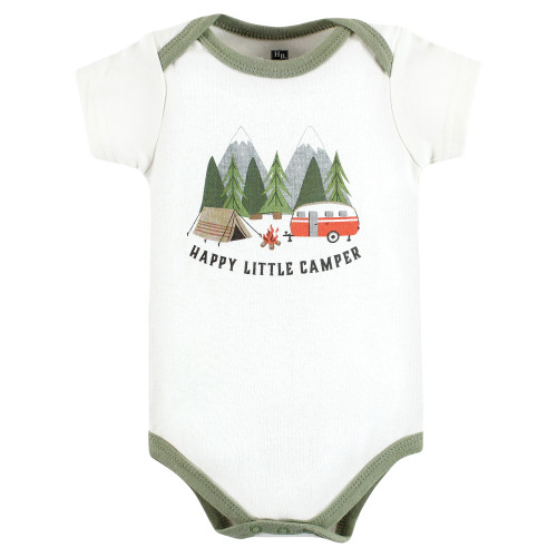 Hudson Baby Cotton Bodysuits, Little Camper