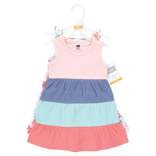 Hudson Baby Cotton Dresses, Multicolor Sea Shells