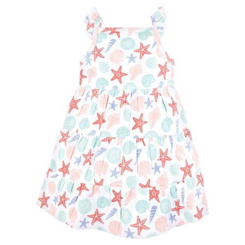 Hudson Baby Cotton Dresses, Multicolor Sea Shells