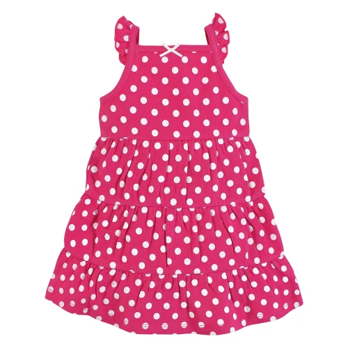 Hudson Baby Cotton Dresses, Pink Black Roses