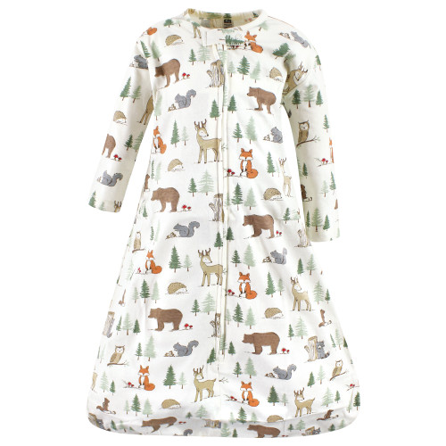 Hudson Baby Long Sleeve Cotton Jersey Sleeping Bag, Forest Animals