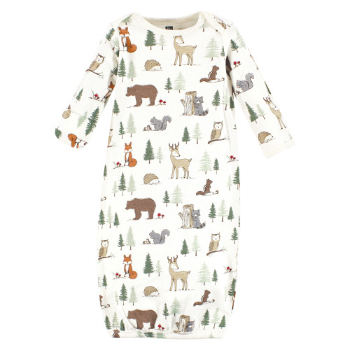 Hudson Baby Cotton Gowns, Forest Animals