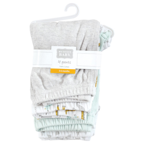 Hudson Baby Cotton Pants and Leggings, Yellow Safari