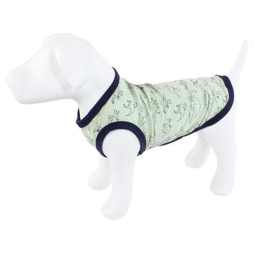 Luvable Friends Pet Dog and Cats Cotton T-Shirts 2pk, Pizza Dino