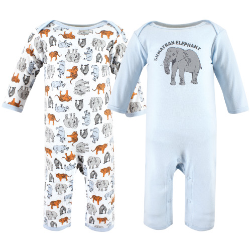 Touched by Nature Organic Cotton Coveralls, Endangered Elephant