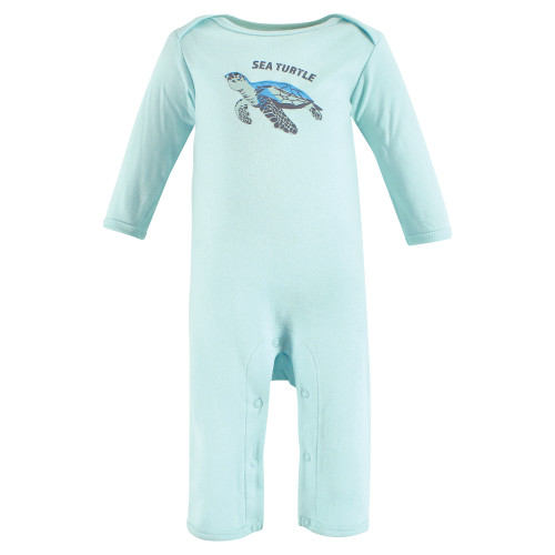Touched by Nature Organic Cotton Coveralls, Endangered Sea Turtle