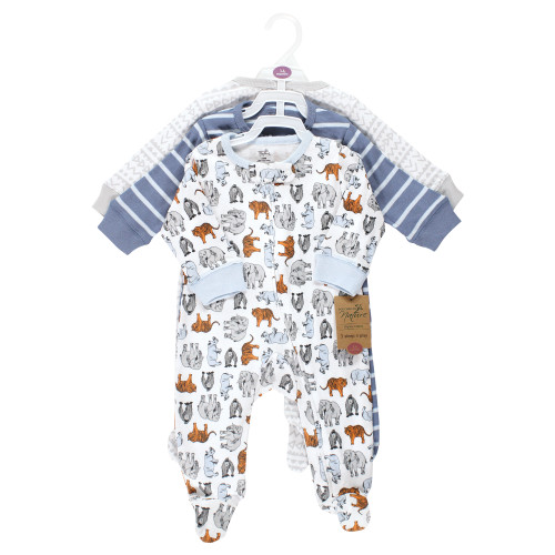 Touched By Nature Organic Cotton Sleep and Play, Boy Endangered Safari