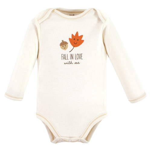 Touched by Nature Organic Cotton Long-Sleeve Bodysuits, Fall Food
