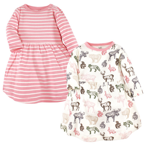 Touched by Nature Girls Organic Cotton Dresses, Woodland