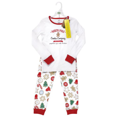 Touched by Nature Organic Cotton Tight-Fit Pajama Set, Christmas Cookies