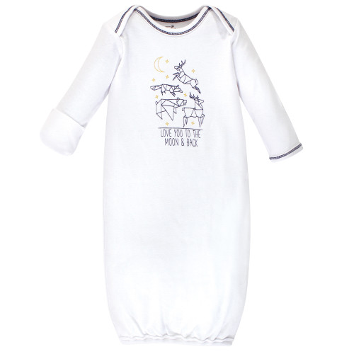 Touched by Nature Unisex Baby Organic Cotton Gowns, Constellation, Preemie/Newborn