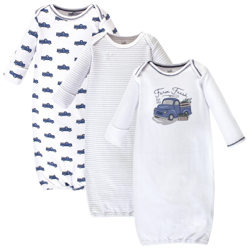 Touched by Nature Infant Boy Organic Cotton Gowns, Truck, Preemie/Newborn