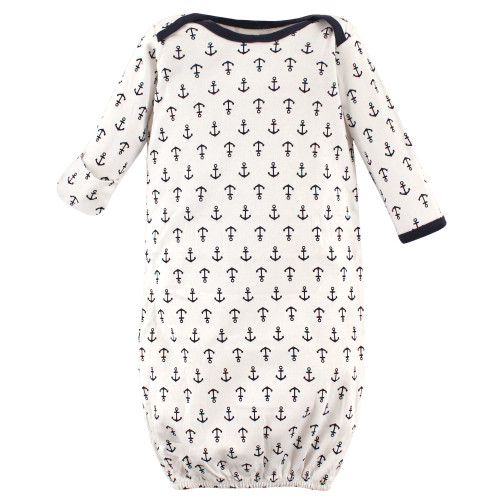 Luvable Friends Infant Boy Cotton Gowns, Boy Nautical, Preemie/Newborn