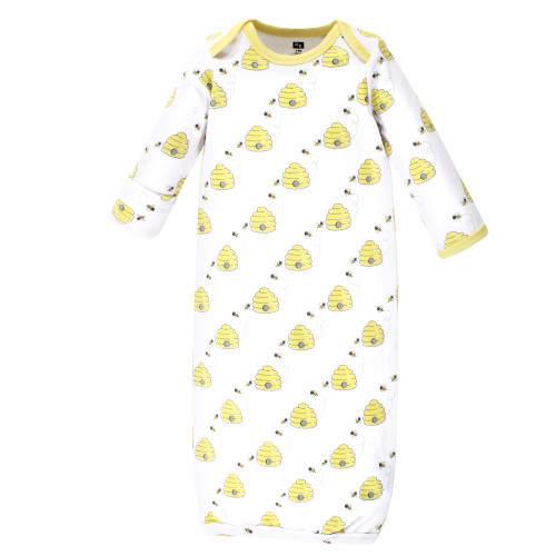 Hudson Baby Cotton Gowns, Bees, Preemie/Newborn