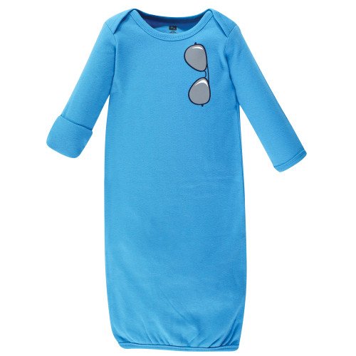 Hudson Baby Infant Boy Cotton Gowns, Cool Little Dude, Preemie/Newborn