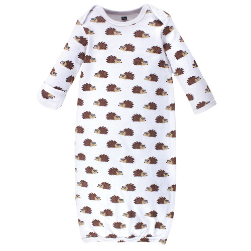 Hudson Baby Infant Boy Cotton Gowns, Hedgehog, Preemie/Newborn