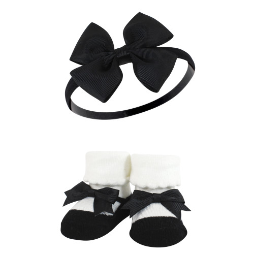 Hudson Baby Headband and Socks Giftset, Leopard