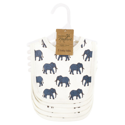 Touched by Nature Organic Cotton Bibs, Classic Safari Animals
