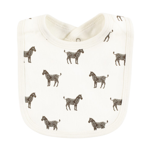 Touched by Nature Organic Cotton Bibs, Classic Safari Animals